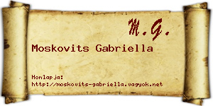 Moskovits Gabriella névjegykártya