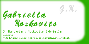 gabriella moskovits business card